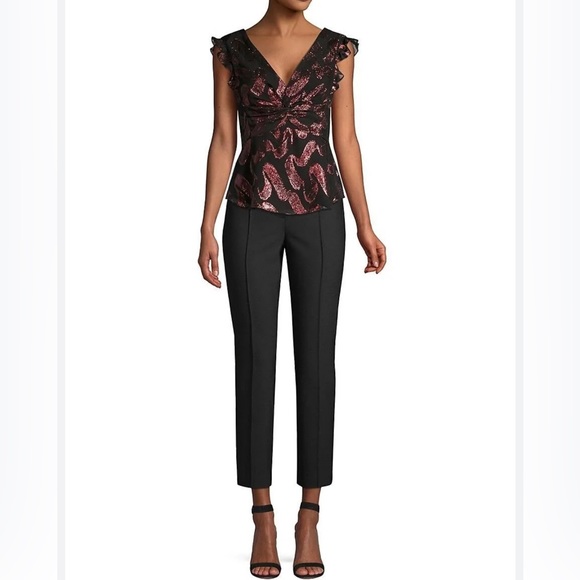 NWT! Rebecca Taylor Lurex Jacquard Silk Blend Top size 2. Retails $325 - Picture 1 of 13